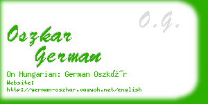 oszkar german business card